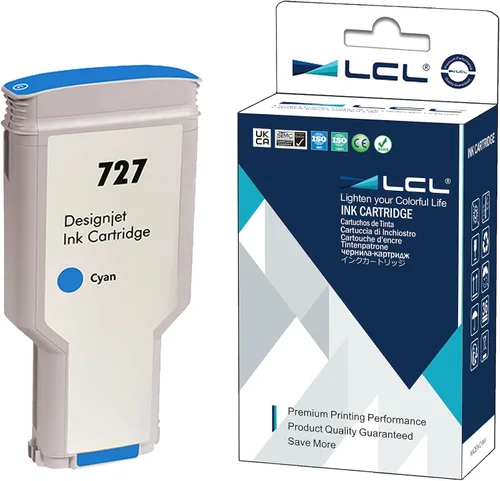 LCL Cartucho de tinta de repuesto compatible para impresoras HP 727 XL F9J76A B3P19A 300ML de alto rendimiento DesignJet T920 T930 T1500 T1530 T2500