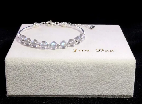 Miniatura 6 de Jan&Dee Manual Original Labradorite Moonstone Crystal Bracelet