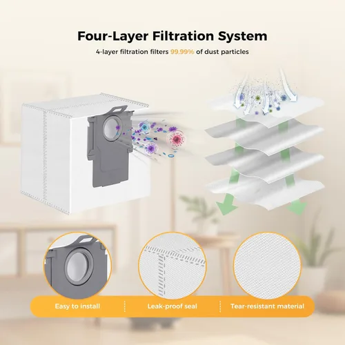 Miniatura 4 de Yivy 24 piezas de repuesto compatibles con Roborock Q7 M5+/ Q7 M5/Q7 L5/Q7 L5+, 2 cepillos principales, 6 cepillos laterales, 4 filtros HEPA, 4