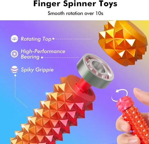 Miniatura 4 de Juguetes Fidget para Adultos Estimulación del Dolor: Agarre Giratorio con Púas para Estimulación del Dolor - Juguetes Antiestrés para TDAH Autismo