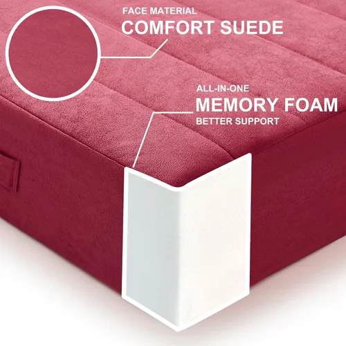 Miniatura 3 de JKMAX 2 Piezas Almohadas de Espuma de Alta Densidad para Piso - Almohadas Grandes Mejoradas para Asientos de Adultos - Cojín de Piso para Exteriores