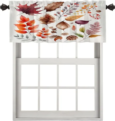 Miniatura 74 de Cortinas opacas de poliéster multicapa para cafetería, con diseño de diamantes, 2 unidades, 26 x 24 pulgadas