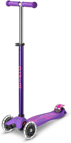 Micro Kickboard – Triciclo Maxi Deluxe Led – Monopatín pequeño con tres ruedas con luces LED, con tecnología de inclinarse para conducir, diseño
