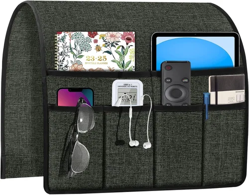 Miniatura 17 de Joywell Organizador de Sillón Reclinable con 6 Bolsillos Caddy de Sillón Soporte de Control Remoto para Sofá Reposabrazos Organizador Antideslizante