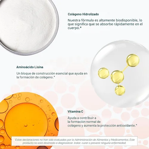 Miniatura 5 de Tabletas de colágeno Youtherory, RC.00300.US, Fórmula Avanzada con Vitamina C, 1