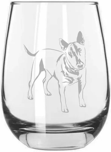 Miniatura 203 de Sakhalin Husky Dog - Copa de vino grabada personalizada de 15.25 onzas sin tallo