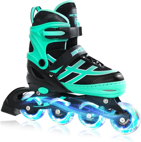 Miniatura 10 de METROLLER Patines en línea para niñas y niños Edades 5-8 8-12 Patines en línea ajustables con ruedas iluminadas Patines en línea para jóvenes y Rosa