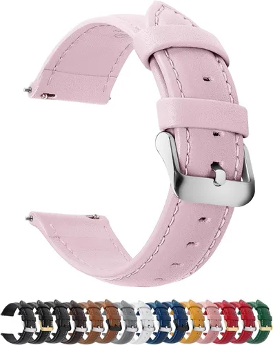 Miniatura 25 de Fullmosa Correa de reloj de piel de liberación rápida para hombres y mujeres, correas de repuesto de ancho 0.472 in, 0.551 in, 0.630 in, 0.709 in