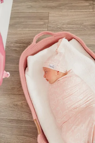 Miniatura 4 de Copper Pearl Gorro de bebé con nudo superior elástico suave Sweetie