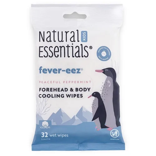 Miniatura 2 de Natural Essentials Fever-eez - Alivio de la fiebre del bebé para niños, toallitas calmantes para la frente y el cuerpo para bebés, proporcionan una