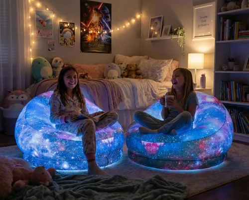 Miniatura 4 de Sillas inflables iluminadas con LED Air Candy (Silla de juegos iluminada con LED Galaxy)