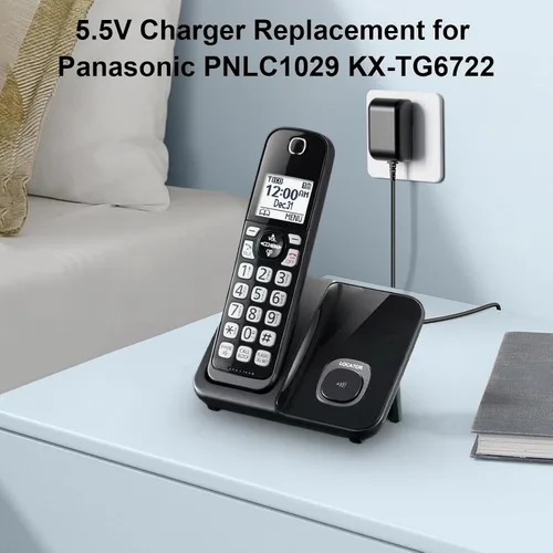 Miniatura 2 de Fuente de alimentación para Panasonic PNLV226 KX-TG242 KX-TGE210 KX-TGL463 KX-TGF383 Teléfonos 5.5V Adaptador de CA PNLC1029 KX-TG6722 Cargador