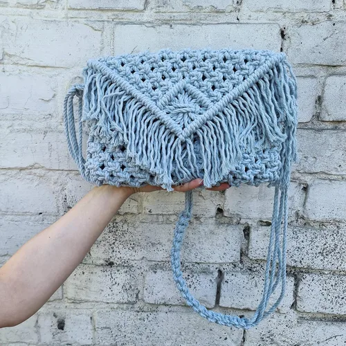 Miniatura 6 de Bobbiny Cordón de macramé regular de 0.118 in y 3 capas (aguamarina), 108yds/330 pies (100% algodón reciclado)