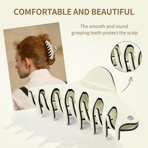 Miniatura 3 de EVITA PERONI Pinzas grandes para el cabello para mujer, pinzas de pelo de 4.7 pulgadas para cabello fino y rizado, pinzas grandes, pinzas