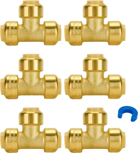 Miniatura 15 de SUNGATOR Acoplamiento de 1/2 pulgada, accesorios Pex a presión de 1/2 pulgada, acoplamiento recto de 1/2", accesorios de latón sin plomo