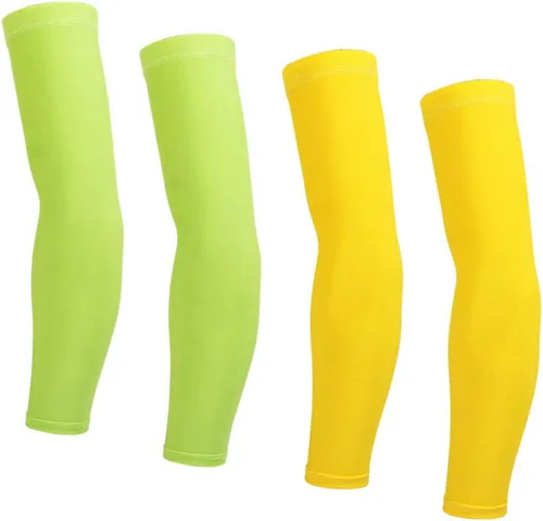 Miniatura 18 de Mangas de brazo para mujeres y hombres, ciclismo armwarmers verano protección solar UV 2 pares (azul+azul claro)