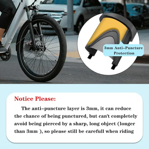Miniatura 3 de Paquete de 1 o 2 neumáticos de bicicleta de 24"/26"/27.5"x1.95" con capa antipinchazos de 0.118 in para neumáticos de bicicleta de montaña con o sin