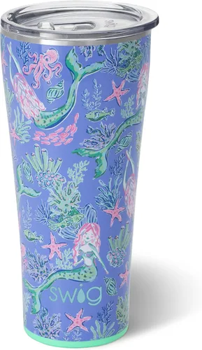 Miniatura 41 de Swig Life - Vaso de 22 oz con aislamiento térmico, vaso de café con tapa, apto para portavasos, apto para lavavajillas, acero inoxidable, taza