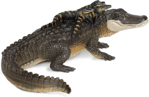 Miniatura 4 de Safari Ltd. Figura de cocodrilo con bebés, figura detallada de plástico de 12 pulgadas, divertido juguete educativo para niños, niñas y niños a