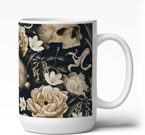 Miniatura 10 de GotPrint Tazas de calabaza con temática de calavera oscura de Halloween, taza de café de cerámica, regalos de Halloween para mujeres, hombres