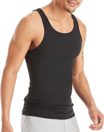 Miniatura 4 de Hanes Mens Ribbed Tank, Cotton Undershirt Tank, 6-Pack