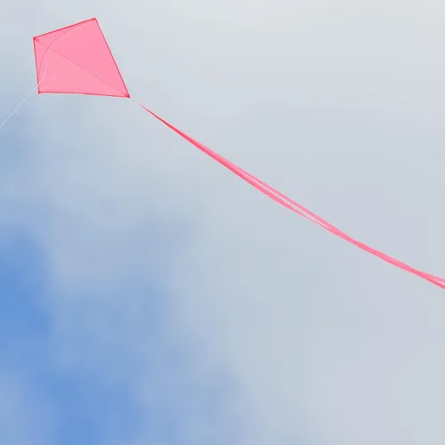 Miniatura 2 de In the Breeze Cometa de diamante de color sólido, 30 pulgadas Rosado