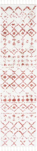 Miniatura 13 de SAFAVIEH Berber Fringe Shag Collection - Alfombra decorativa de 2 pies 2 pulgadas x 4 pies, color crema y gris oscuro, diseño que no desprende