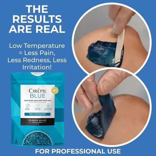 Miniatura 5 de Cirepil - Azul - Bolsa de 28.22 oz / 800g de Perlas de Cera Dura - Cera para Cara y Cuerpo, Sin Fragancia y Sin Tira Necesaria - Perfecta para Piel