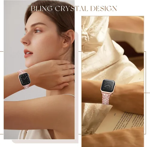 Miniatura 5 de MARGE PLUS Correa para mujer compatible con Apple Watch de 42 mm, 44 mm y 45 mm (1.65, 1.73 y 1.77 pulgadas) series 9, 8, 7, 6, 5, 4, 3, 2, 1 y SE