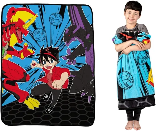 Bakugan - Ropa de cama de anime para niños, manta de felpa súper suave, 46 x 60 pulgadas, por Franco
