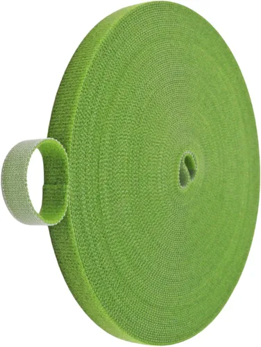 1 rollo de cinta adhesiva para plantas de 65 pies/65.6 ft, cinta reutilizable de doble cara de gancho y bucle, ancho de 0.47 pulgadas, lazo de
