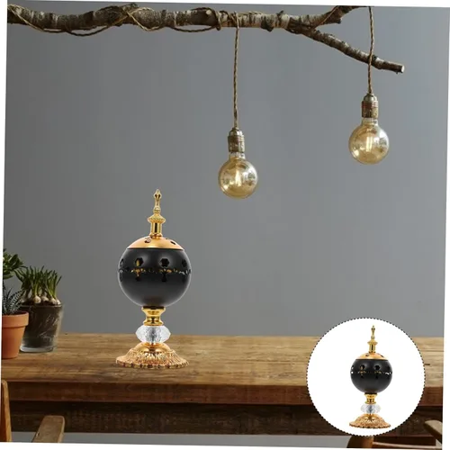 Miniatura 8 de DECHOUS Quemador de incienso hueco de hierro forjado para decoración de estudio de meditación y yoga soporte de incienso de metal para palos