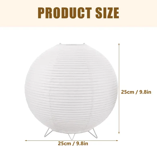 Miniatura 2 de Lámpara de mesa de papel con bombilla E14, luz suave y cálida para dormitorio, lámpara decorativa de papel de arroz para dormitorio, lámpara