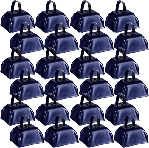 Miniatura 13 de 24 Piezas Cencerros de Metal con Asa Campanas de Vaca Generadores de Ruido para Eventos Deportivos Pequeños Generadores de Ruido Fuertes Campana