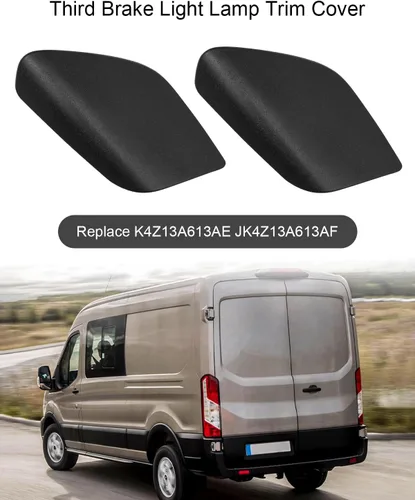 Miniatura 2 de Tercera cubierta de luz de freno para Ford Transit T150 T250 T350 2018 2019 2020 Reemplazo K4Z13A613AE JK4Z13A613AF, negro mate LH Driver y pasajero