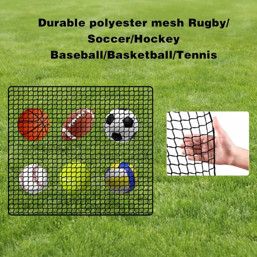 Miniatura 5 de Red de golf, 12 x 12 pies, 12 x 15 pies, 12 x 20 pies, red de práctica deportiva para béisbol, hockey, fútbol, red para garaje, patio trasero, red