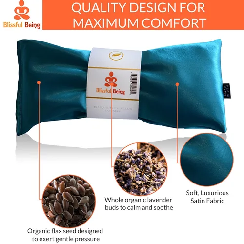 Miniatura 3 de Almohadilla de Seda para Ojos con aroma a lavanda - Almohadillas para Ojos con Aromaterapia - Perfectas para Meditación y Relajación (Amatista)