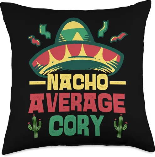 Not Your Ordinary Name. Nacho - Almohada media Cory, 18 x 18 pulgadas, multicolor