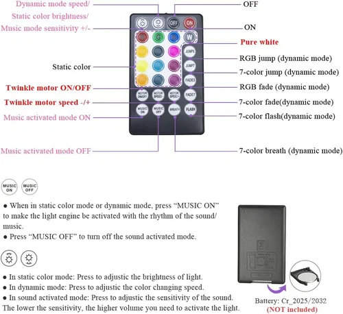 Miniatura 3 de Kit de luz de fibra óptica RGBW con sensor de sonido de 32 W