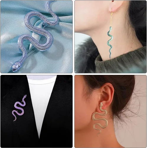 Miniatura 6 de KyeeaDIY Molde de fundición de epoxi grande para colgar en la pared y decoración del hogar, con 6 moldes de serpiente pequeños para joyas, molde