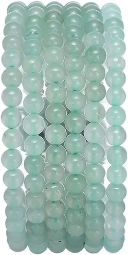 Miniatura 75 de BEADIA Cuentas redondas de piedra natural de jade de amazonita semipreciosas sueltas para hacer joyas 6MM 61PCS Amazonita Jade