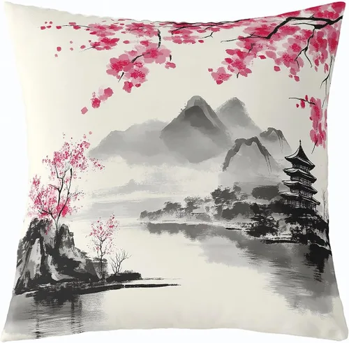Miniatura 15 de Feelyou Funda de almohada rosa de 18 x 18 pulgadas, funda de almohada suave con flores florales de rosas para sala de estar, dormitorio, flor
