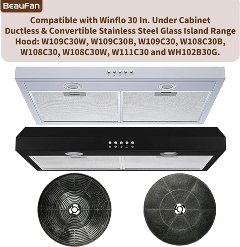 Miniatura 2 de WRHF004S2 - 2 filtros de carbón de carbono compatibles con Winflo de 30 pulgadas convertible debajo del gabinete de acero inoxidable sin conductos