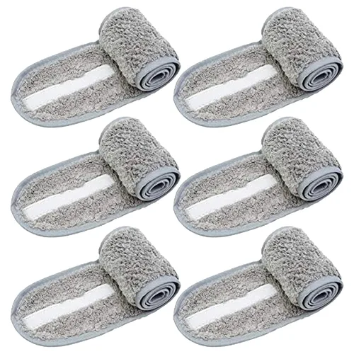 Miniatura 3 de Simnice 6 diademas faciales de spa ajustables para mujeres, maquillaje, ducha, baño, envolturas faciales, diadema deportiva, toalla elástica