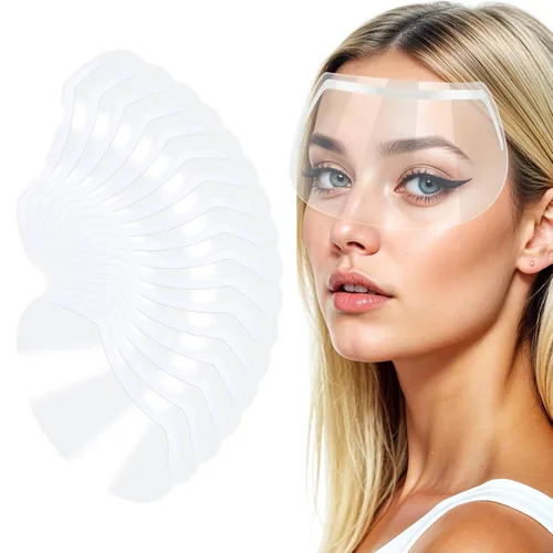 CIATBYYJ 50 protectores faciales para la ducha, viseras transparentes para adultos, protector de ojos después de cirugía de cataratas, gafas de