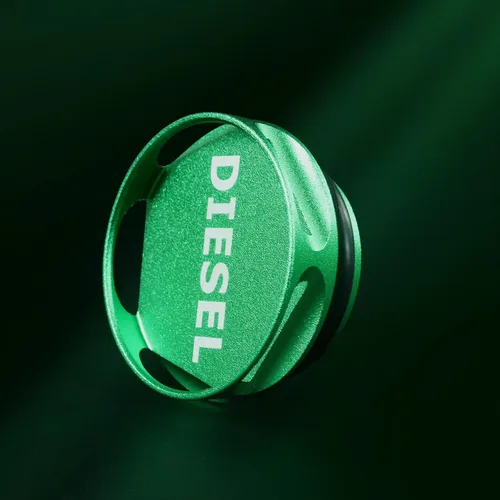 Miniatura 6 de Tapa de combustible diésel de aluminio, tapa magnética de gas de tanque de aluminio más grande actualizada para camiones RAM (2013-2019) 1500 2500