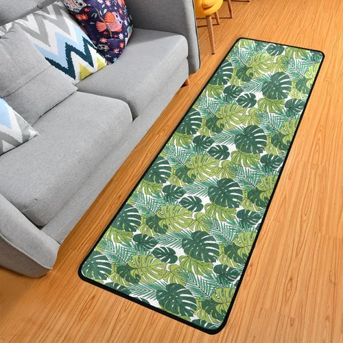 Miniatura 27 de MNSRUU Alfombra larga para pasillo colorido conchas en azul interior exterior alfombra antideslizante entrada alfombra para pasillo cocina piso 72 x