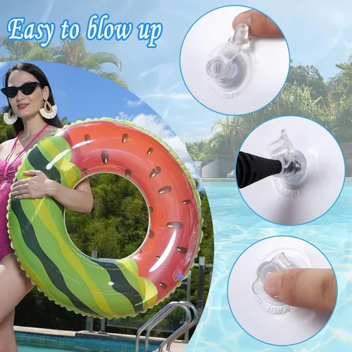Miniatura 5 de Luau - Flotadores de piscina hawaianos - Tubos inflables para adultos, tubo inflable para piscina, anillo de natación para decoración de fiesta