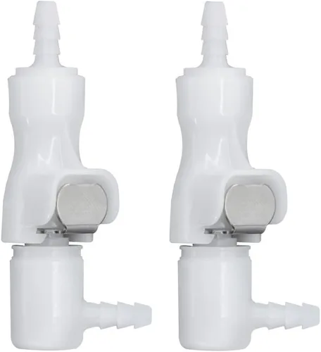 Miniatura 9 de 2Pcs 1/8" 3/16" 1/4" 1/8" Codo de 90 Grados de Tubo de Plástico Conector Rápido de Manguera en Línea Desconexión de Manguera Púas de Inserción