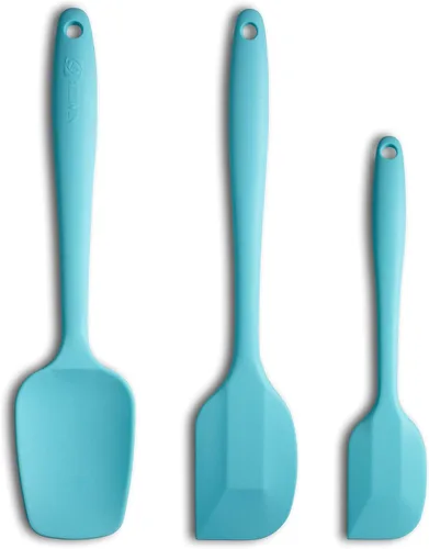 Miniatura 26 de Juego de espátulas de silicona de 3 piezas, mango ergonómico, espátulas de alta resistencia al calor, espátulas de goma antiadherentes con núcleo
